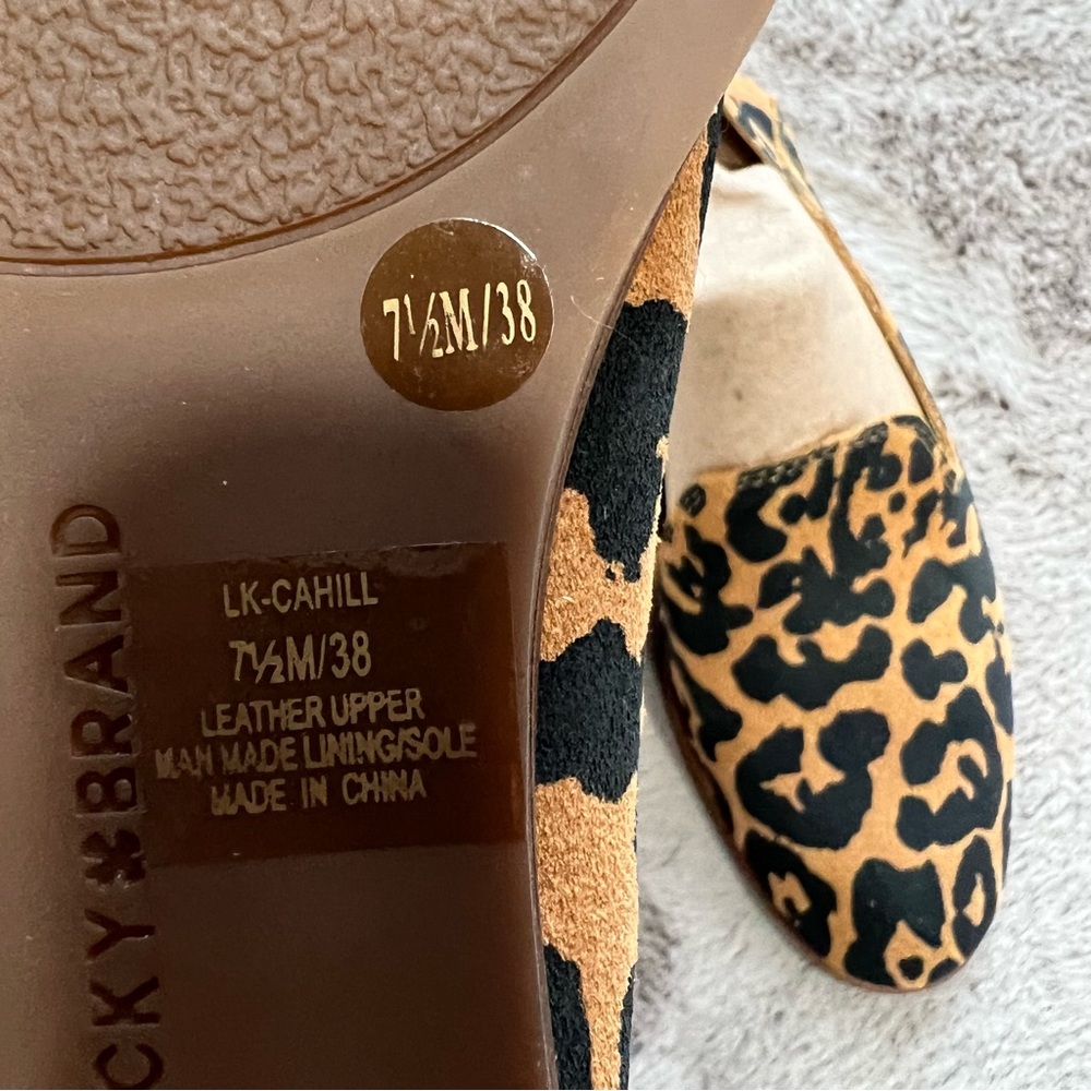 Lucky Brand Women Cahill leopard‎ print flats size 7.5 - Picture 8 of 13